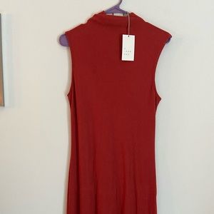 Burnt orange maxi dress.